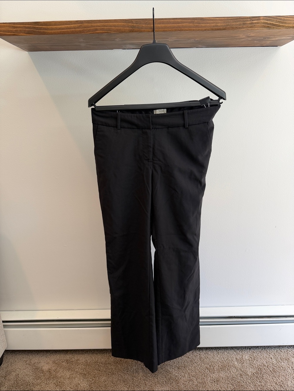 J. Crew Black Boot-Cut Dress Pants